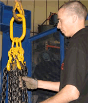 Chain Sling Undergoing Examination Before Being